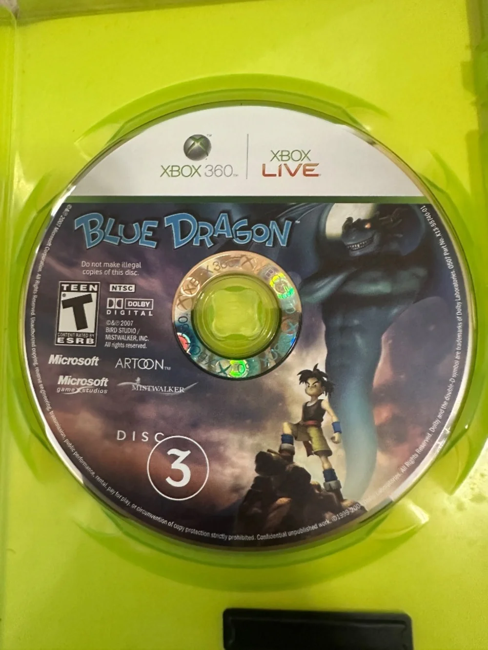 Blue Dragon Microsoft Xbox 360 2007 CIB Complete w Manual 3 Discs 2 Brochures